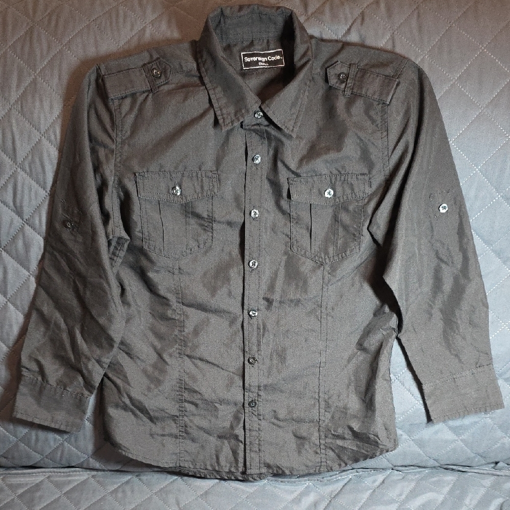 Sovereign Code Black Boys Shirt sz Small